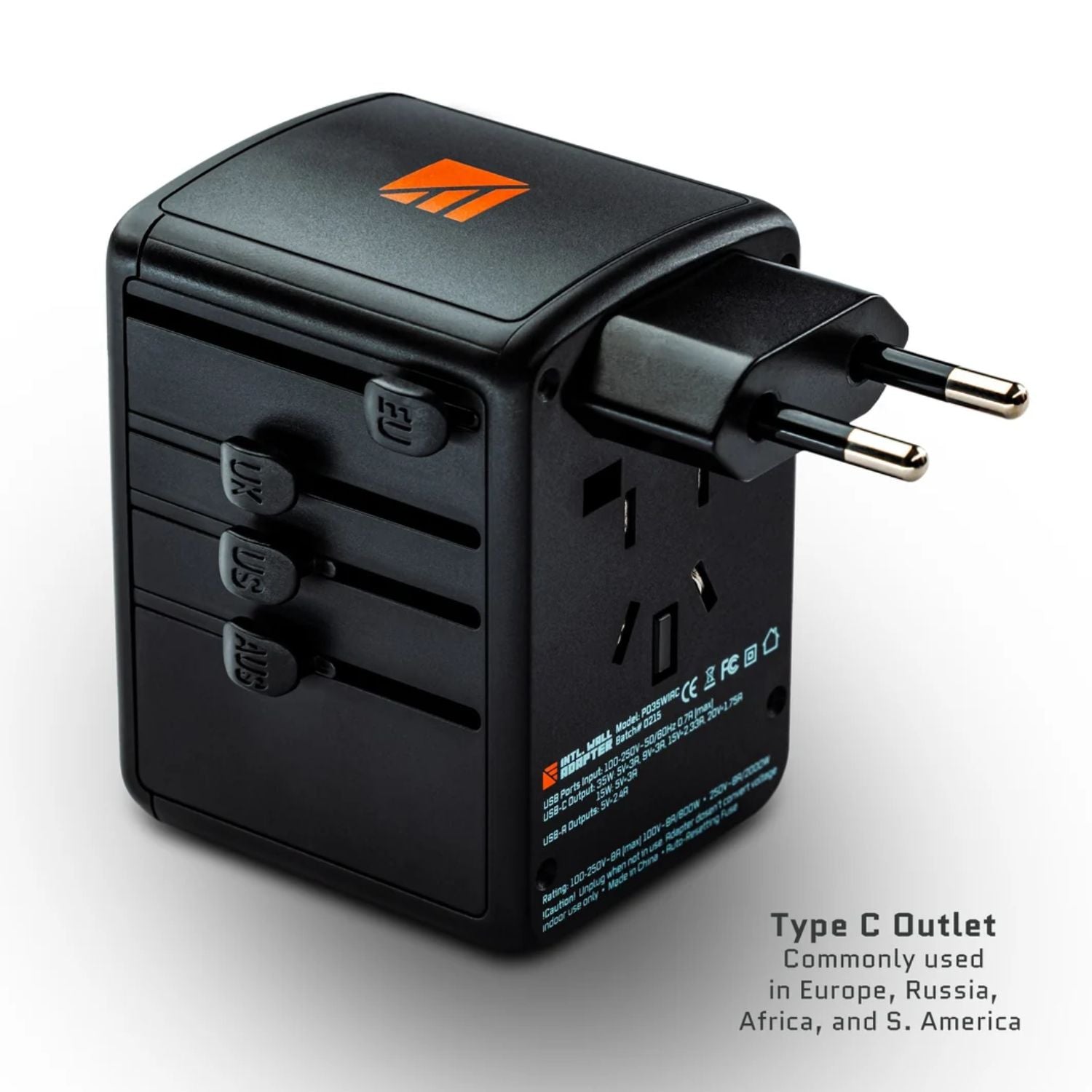 Dark Energy Int'l Wall Adapter  - Type C Outlet
