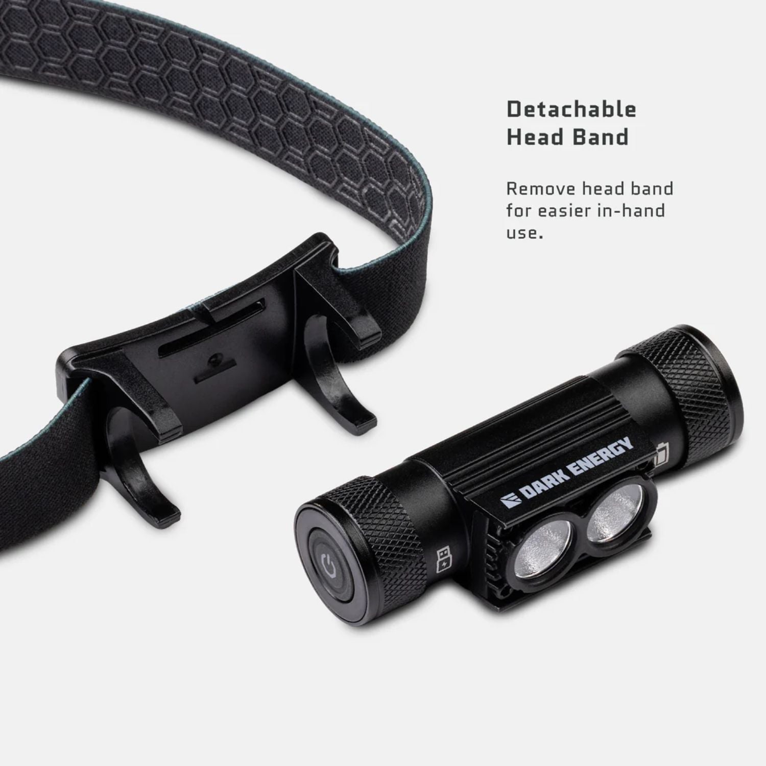 Dark Energy Oracle Headlamp - 900 Lumens Black - Detachable head band