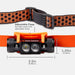 Dark Energy Oracle Headlamp - 900 Lumens Orange - Dimensions 