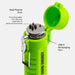 Dark Energy Plasma Lighter - Green - Dual Plasma Arch and USB-C Recharging Port 