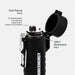 Dark Energy Plasma Lighter Black Dual Plasma Arch and USB C Recharging Port 