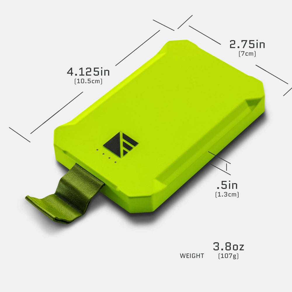 Dark Energy Poseidon Nano Power Bank - Green features dimensions
