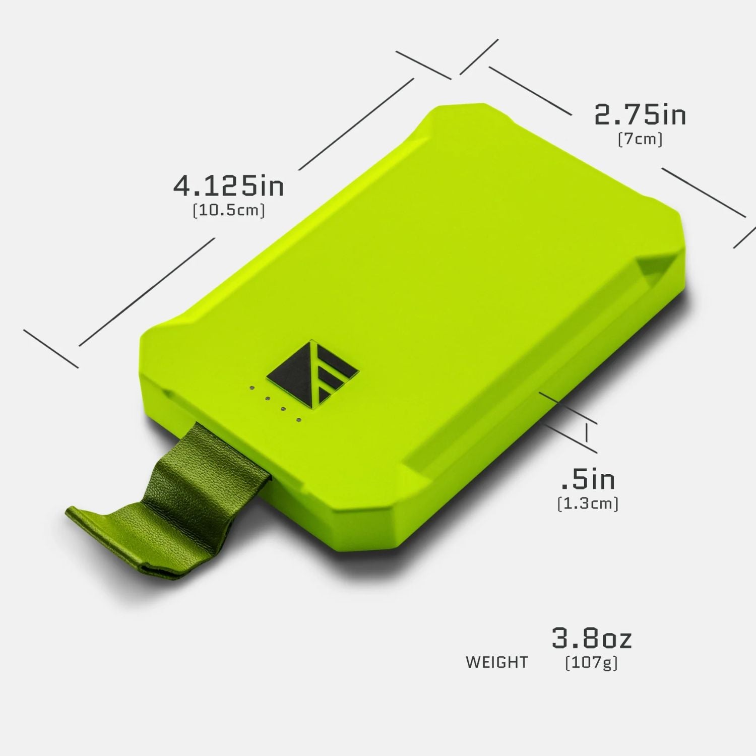 Dark Energy Poseidon Nano Power Bank - Green features dimensions