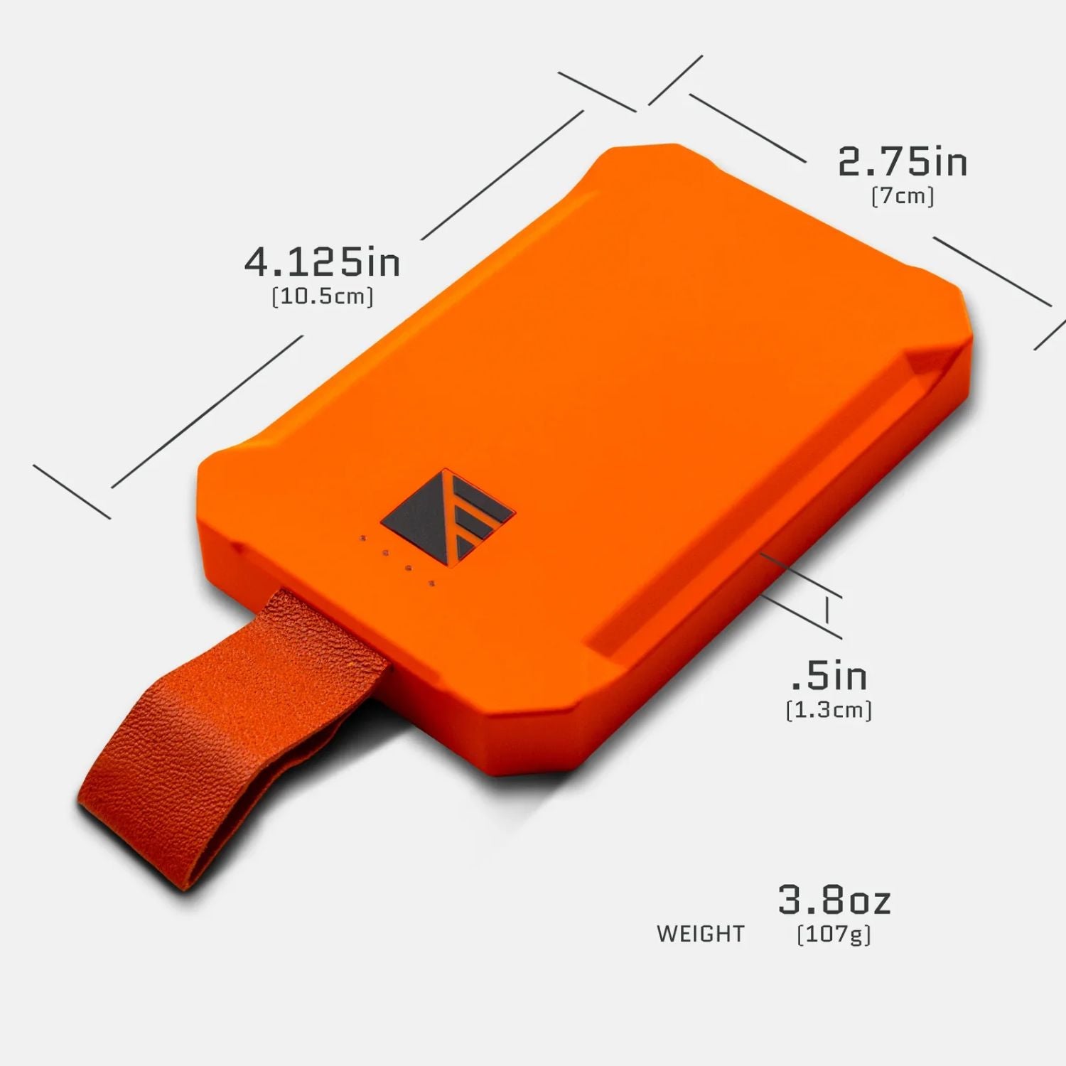 Dark Energy Poseidon Nano Power Bank - Orange dimensions 