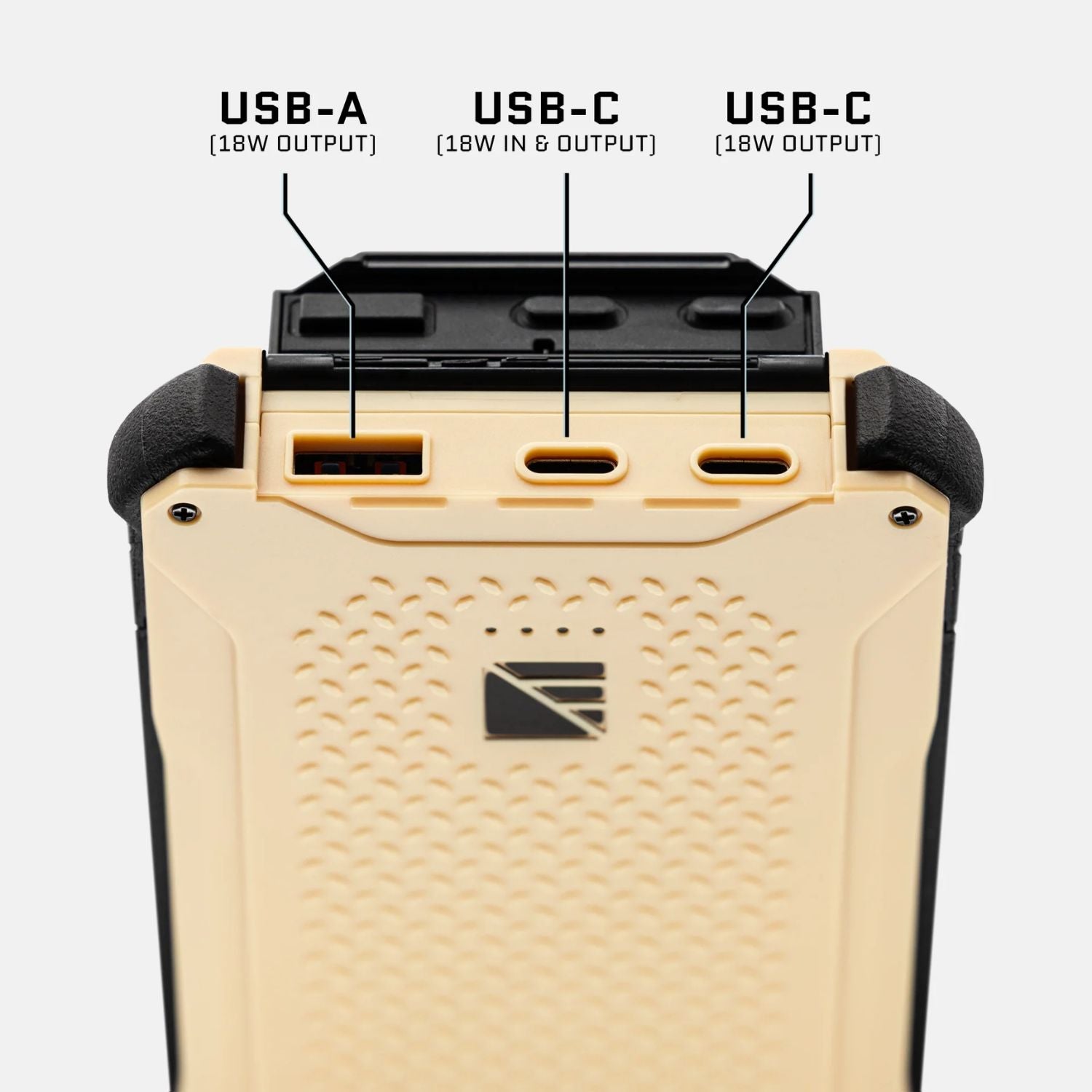 Dark Energy Poseidon Pro Power Bank - Desert USB Ports