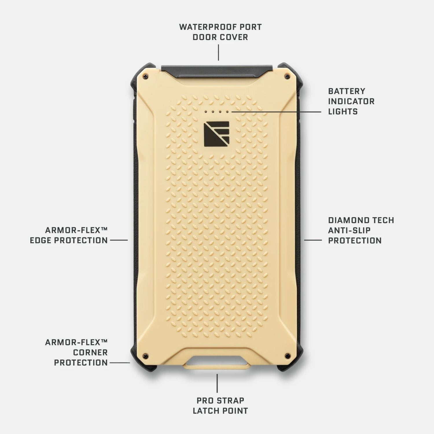 Dark Energy Poseidon Pro Power Bank - Desert features