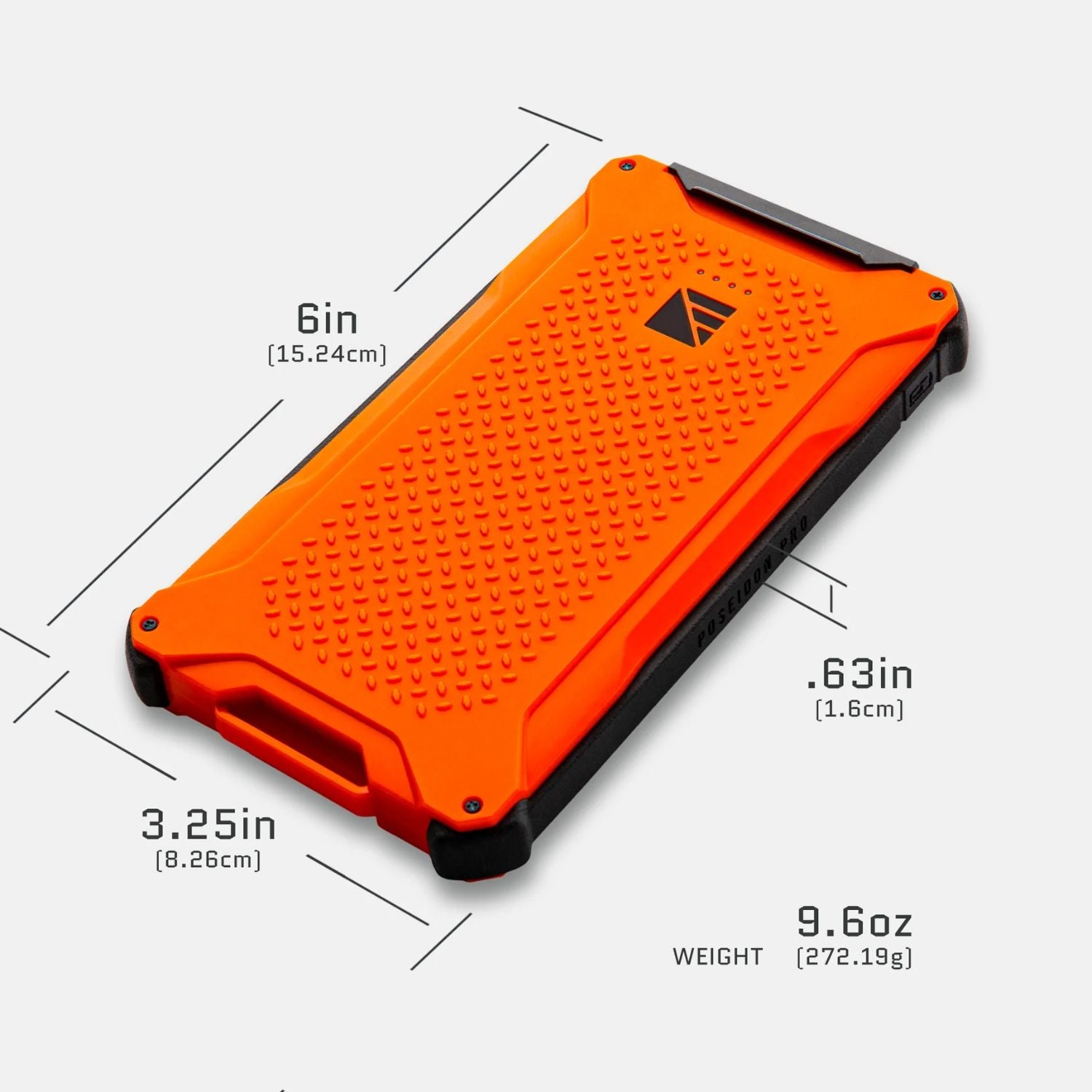 Dark Energy Poseidon Pro Power Bank - Hi-Vis Orange Dimensions
