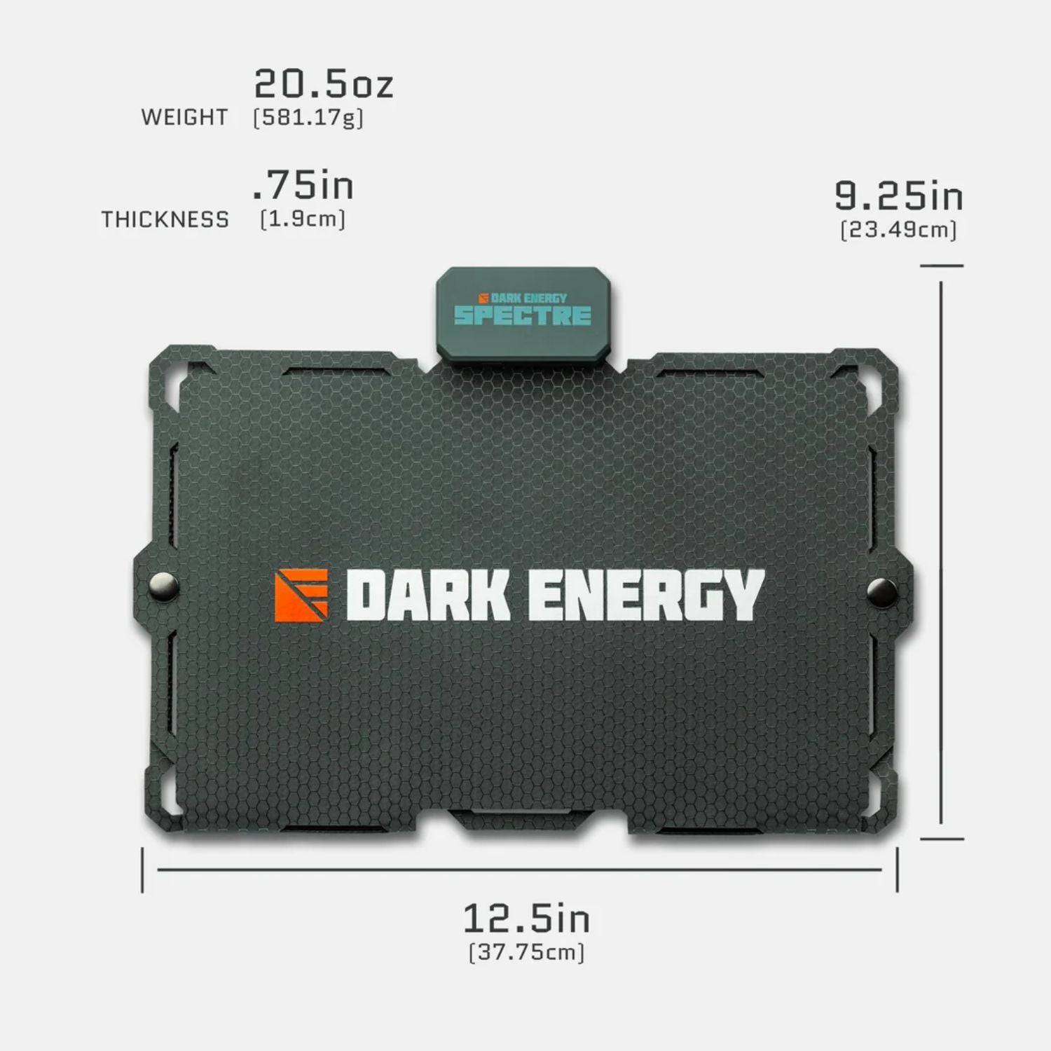 Dark Energy Spectre 18W Solar Panel - Gray dimension when fold 