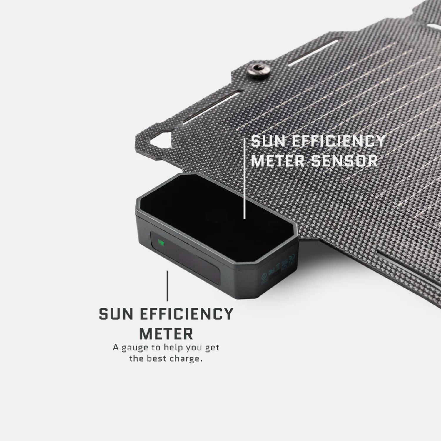 Dark Energy Spectre 8W Solar Panel - Gray  - Sun efficiency meter 