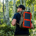 Dark Energy Spectre 8W Solar Panel - Orange attached to a backpack