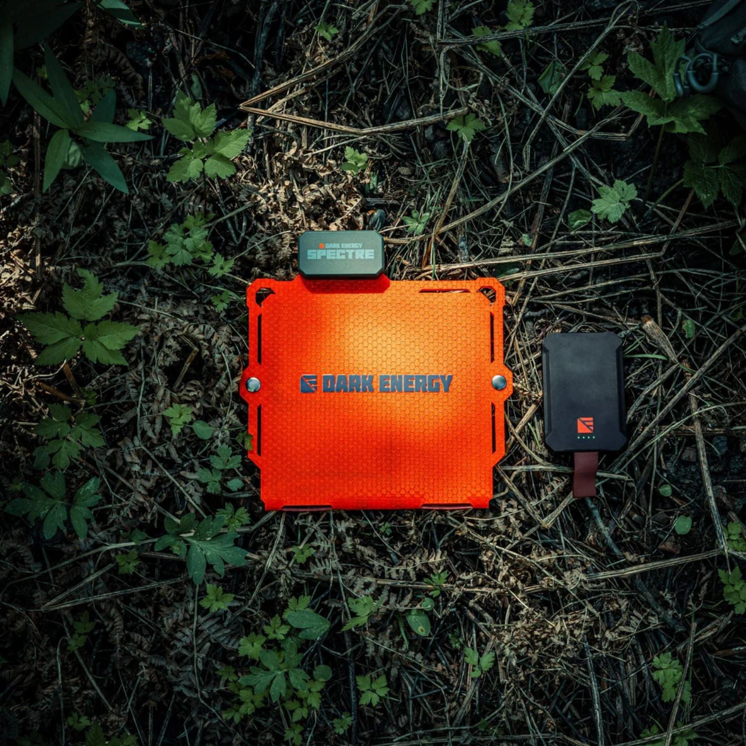Dark Energy Spectre 8W Solar Panel - Orange on the ground 