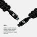 Dark Energy USB-C to USB-C Cable - Black USB-C to USB-C heads