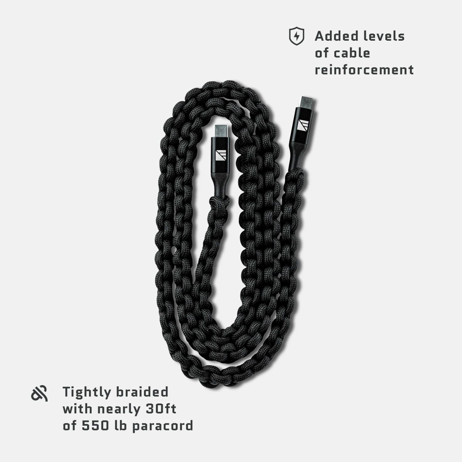 Dark Energy USB-C to USB-C Cable - Black features
