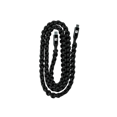Dark Energy USB-C to USB-C Cable - Black with white background