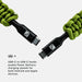 Dark Energy USB-C to USB-C Cable - Green USB-C and USB-C heads
