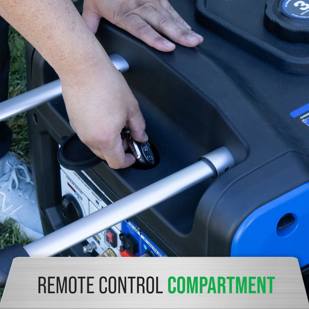 DuroMax XP7000iH Generator remote control compartment