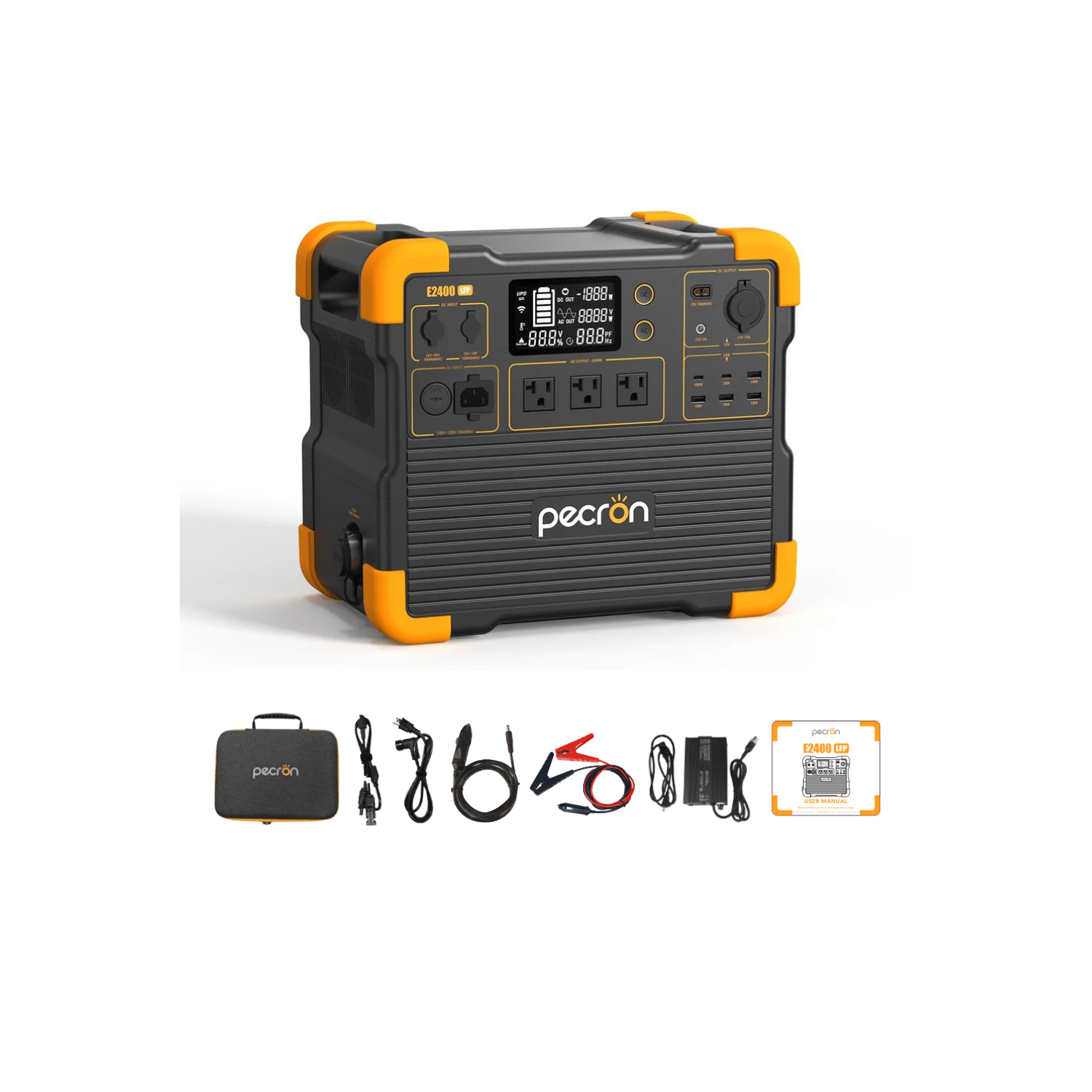 E2400LFP Portable Power Station Inclusions