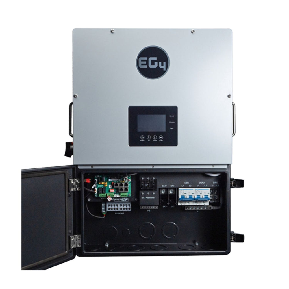 EG4 12kPV Hybrid Inverter with open lid