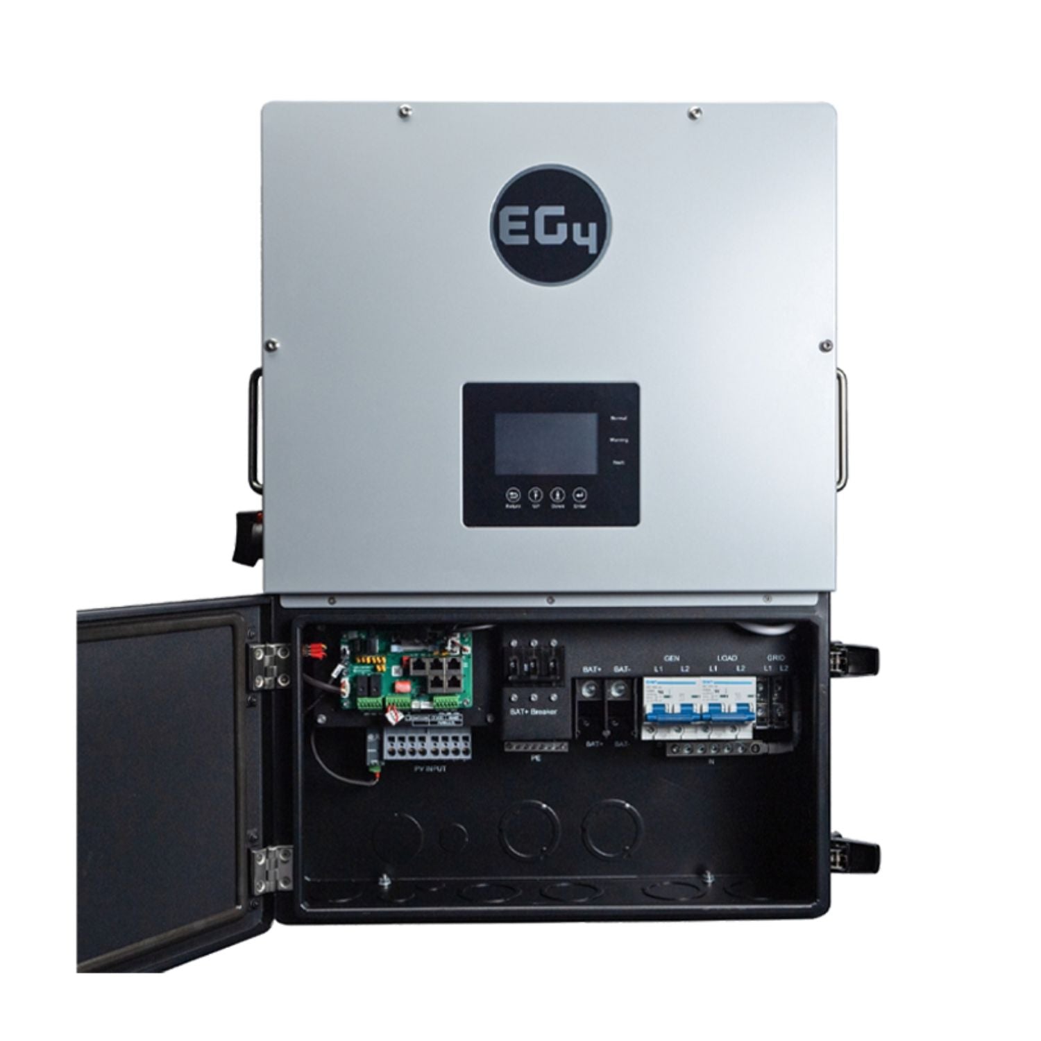 EG4 12kPV Hybrid Inverter with open lid