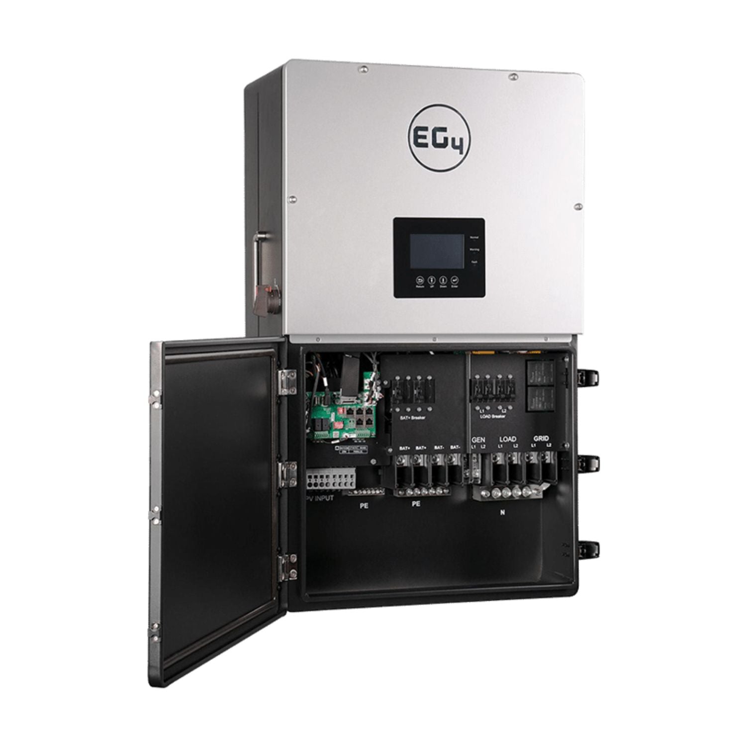 EG4 18kPV Hybrid Inverter with open lid 