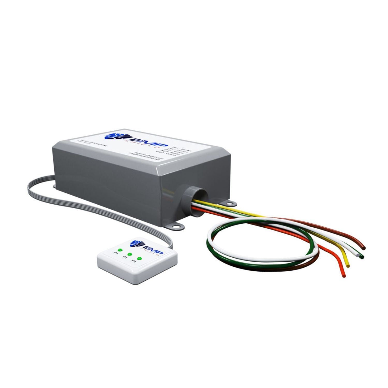 EMP Shield – 3 Phase 120-208 Volt with Remote LED Left View close up view