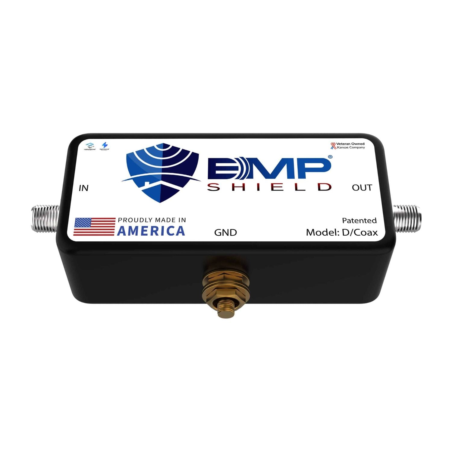 EMP Shield Coax Model Front view showing its side view