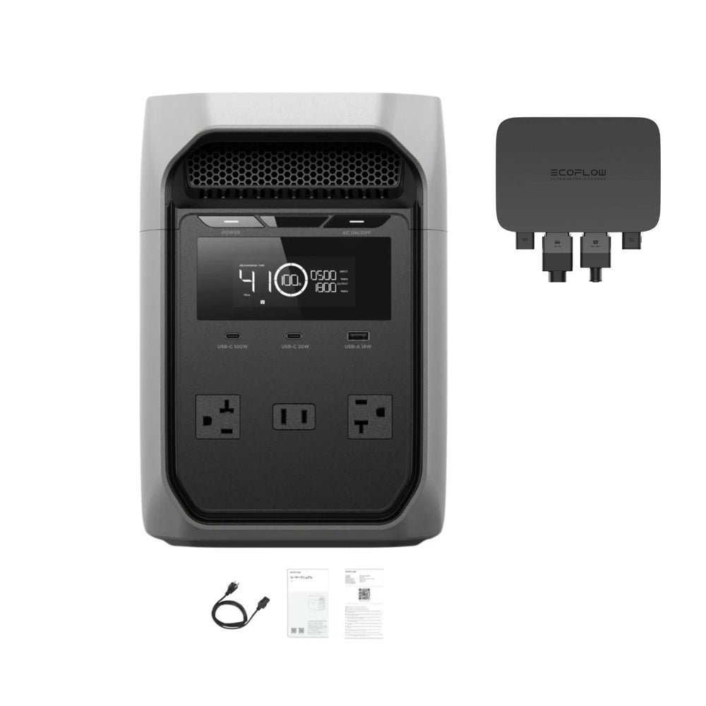 EcoFlow DELTA 3 Classic Portable Power Station with alternator charger