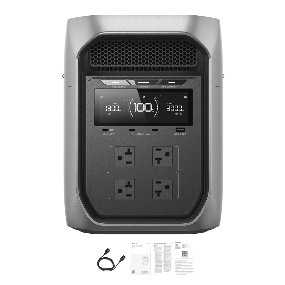 EcoFlow DELTA 3 Max Plus Portable Power Station | 2048Wh | 3000W EcoFlow DELTA 3 Max Plus Portable Power Station | 2048Wh | 3000W