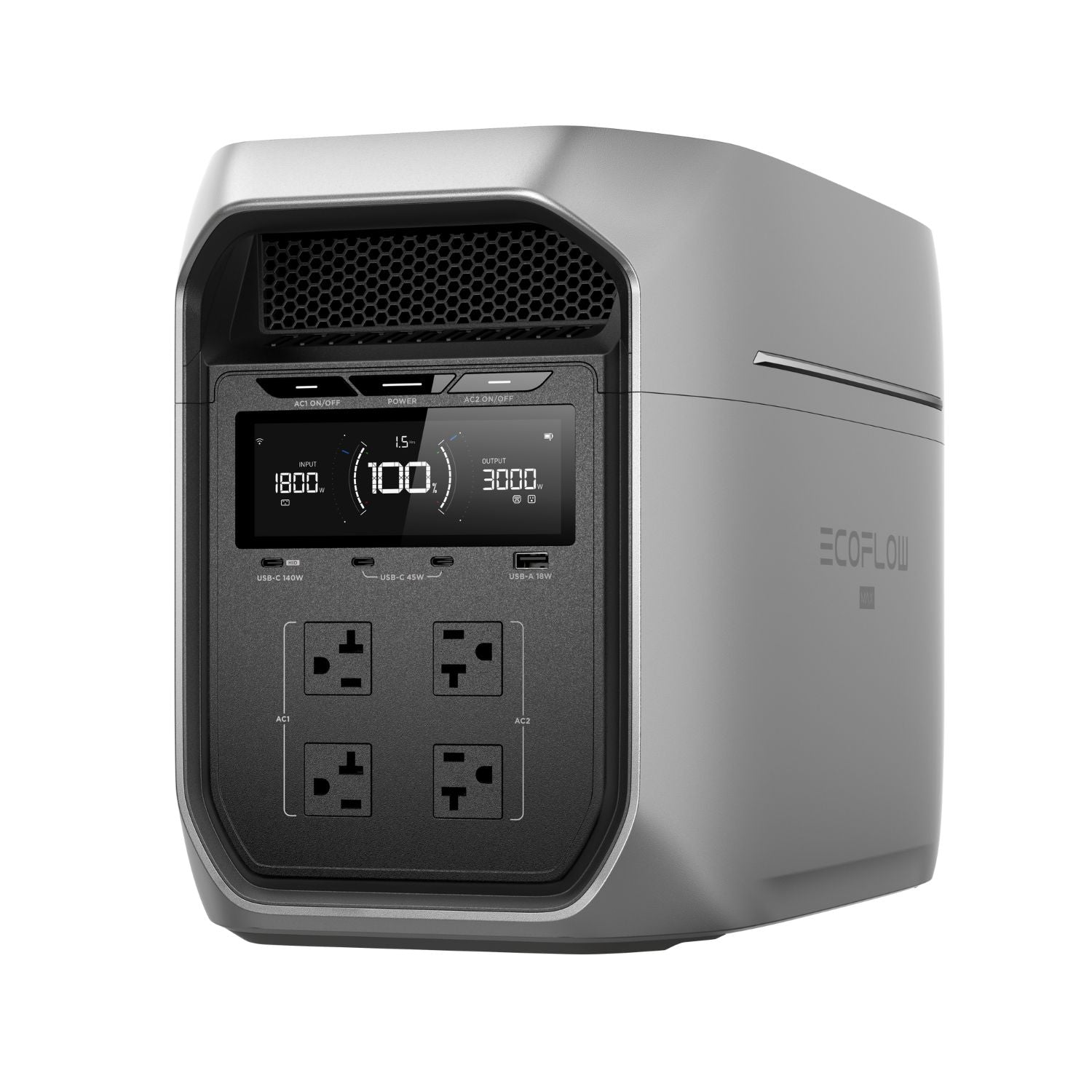 EcoFlow DELTA 3 Max Plus Portable Power Station left view