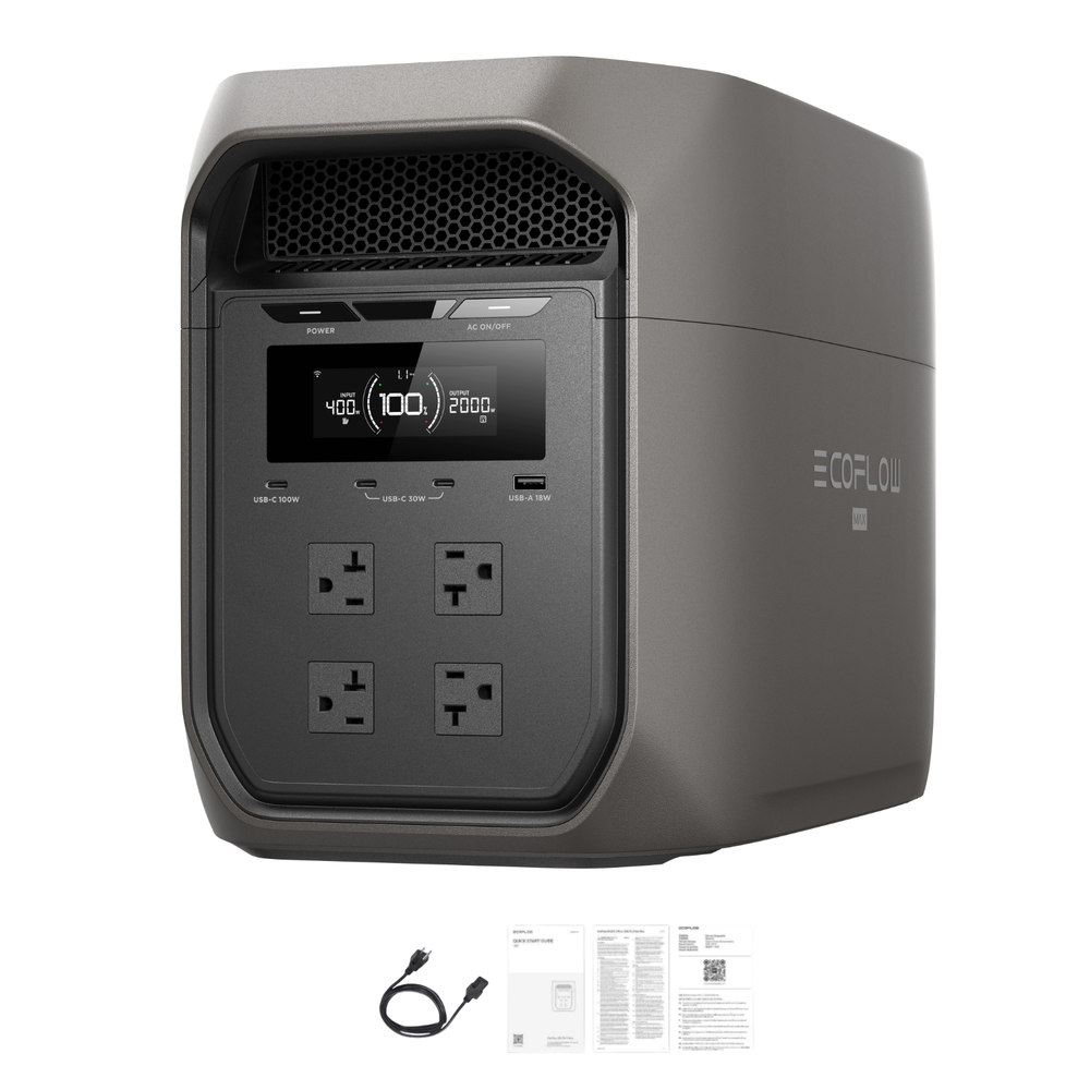 EcoFlow DELTA 3 Max Portable Power Station (Black) Inclusions