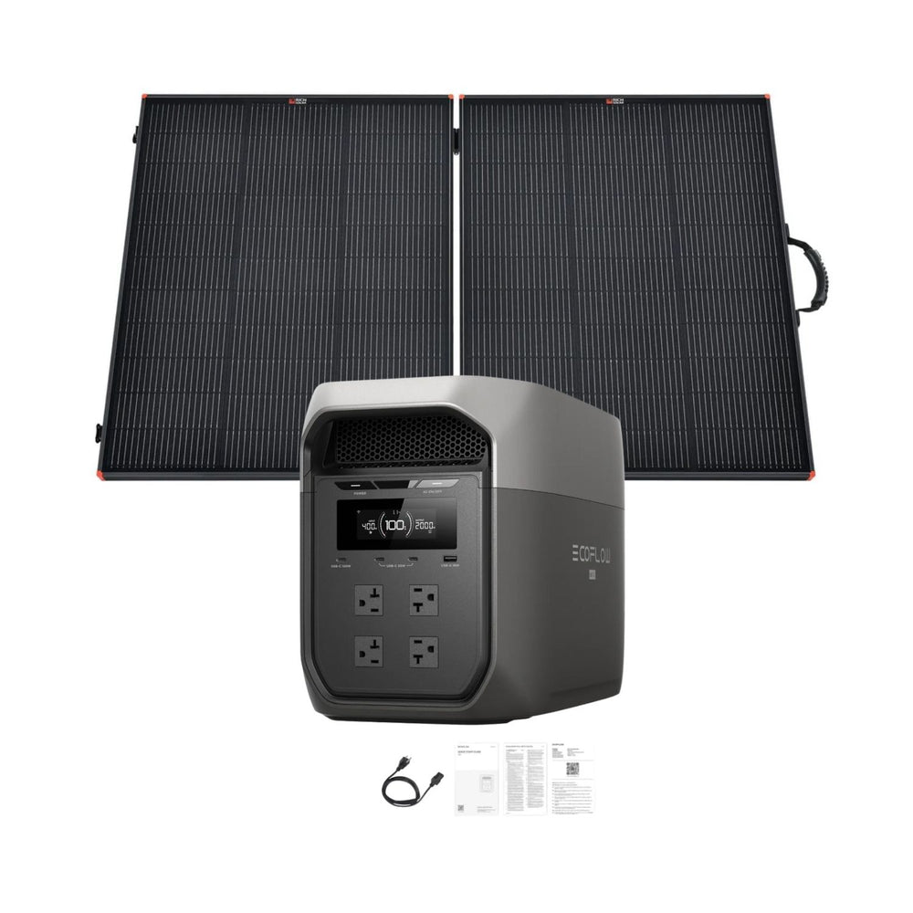 EcoFlow DELTA 3 Max Portable Power Station with 200W Solar Panel