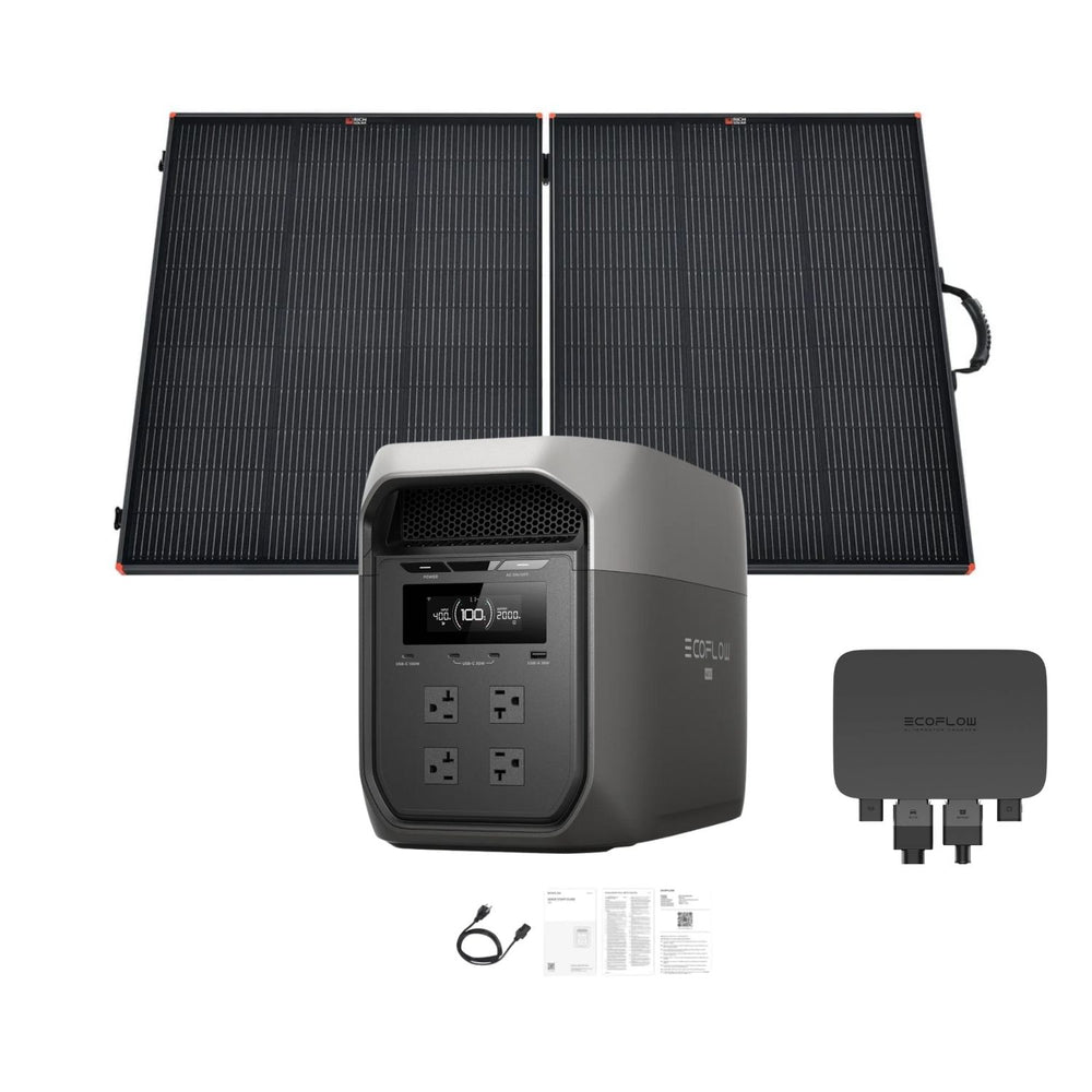 EcoFlow DELTA 3 Max Portable Power Station with 200W Solar Panel and alternator charger