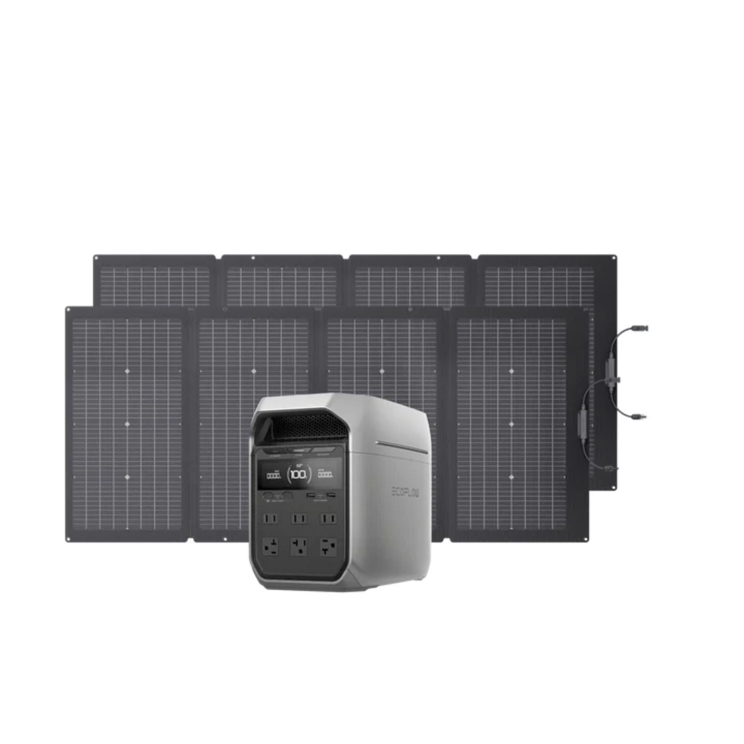 EcoFlow DELTA 3 Plus With 2 220W Bifacial Portable Solar Panels