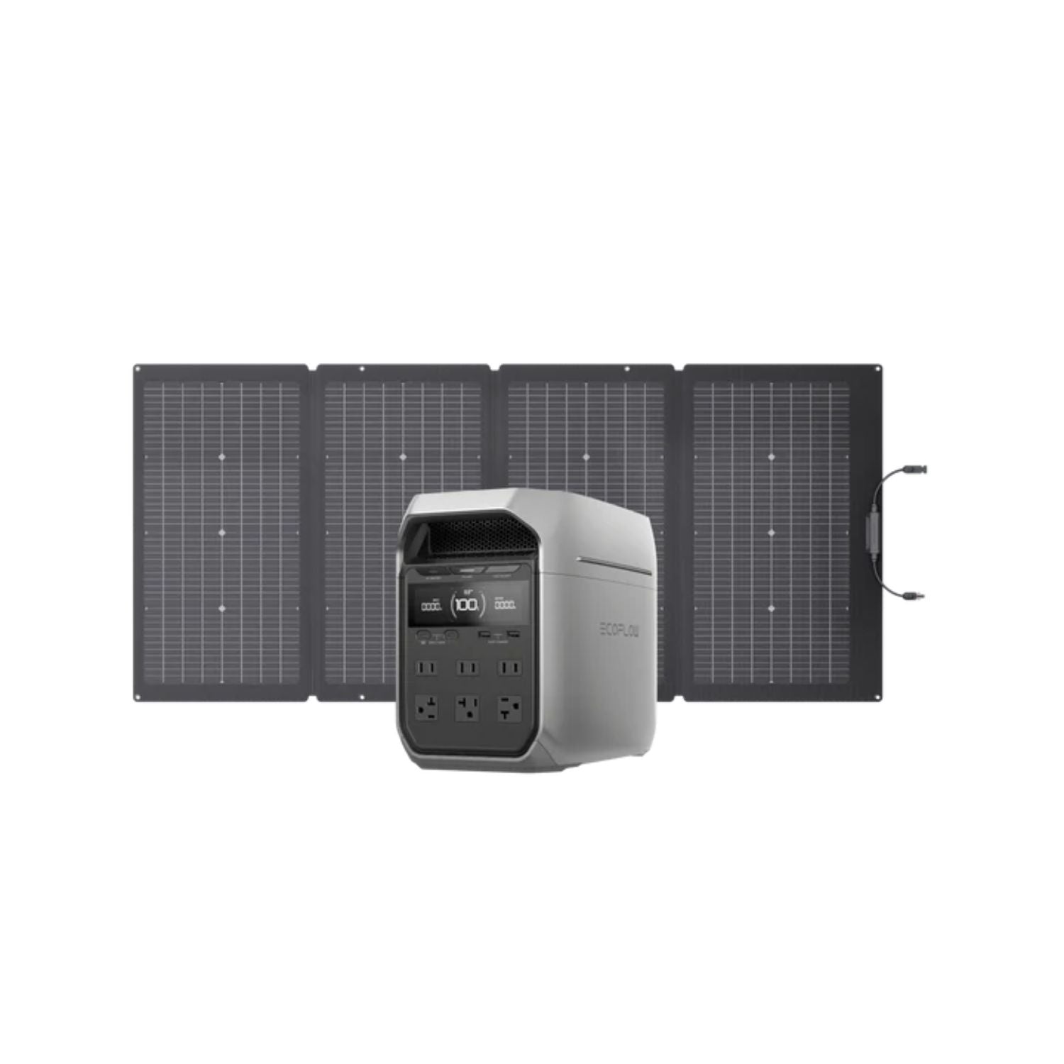 EcoFlow DELTA 3 Plus With A 220W Bifacial Portable Solar Panel