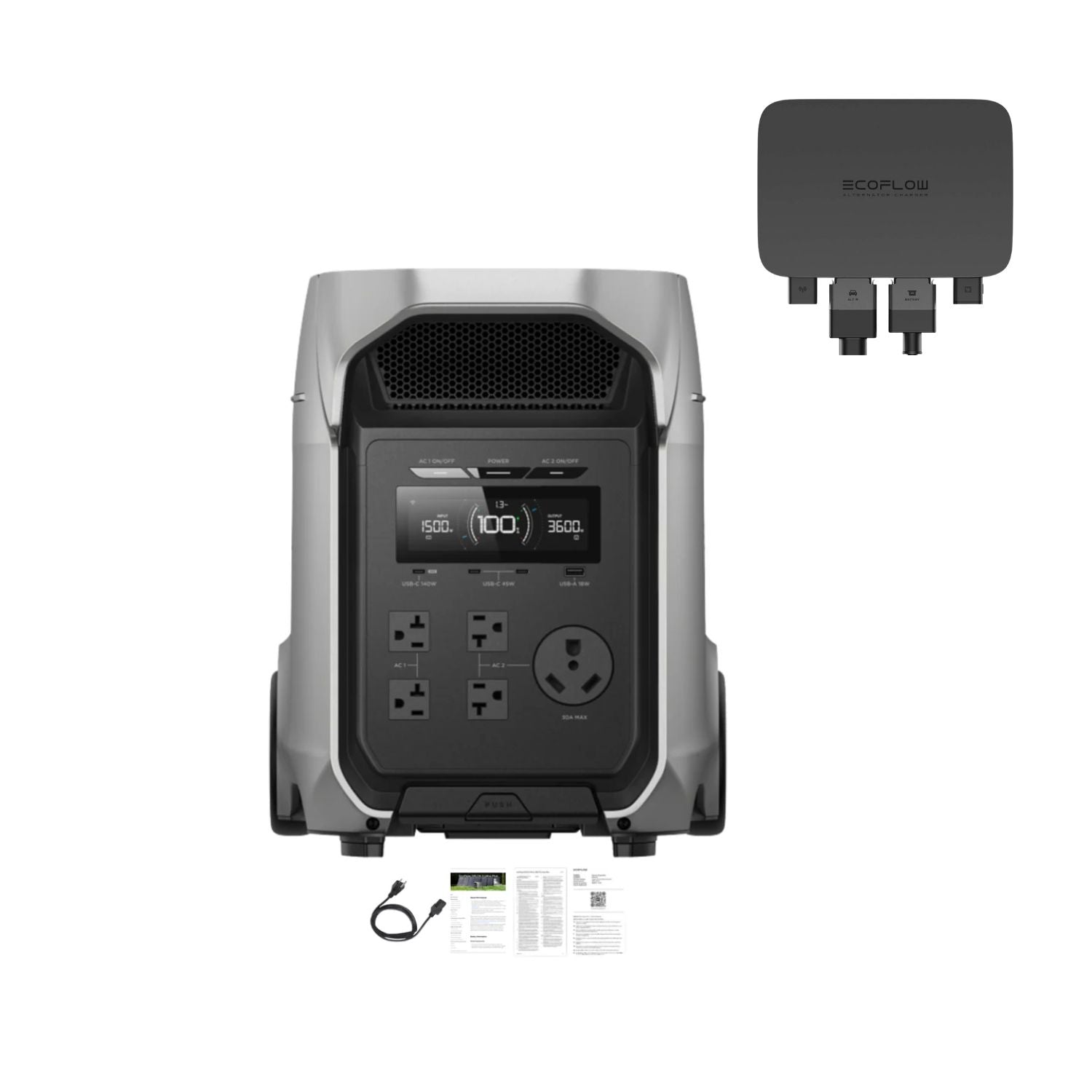 EcoFlow DELTA 3 Ultra Plus Portable Power Station with alternator charger