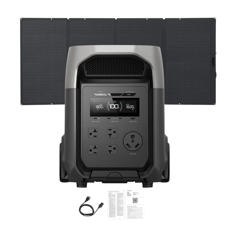 EcoFlow DELTA 3 Ultra Portable Power Station with 400W Solar Panel