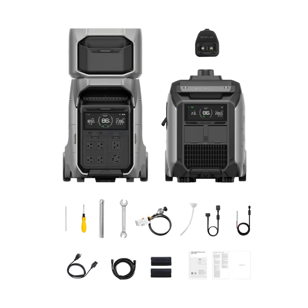 EcoFlow DELTA Pro 3 Portable Power Station + 1 x Expansion Battery + 1 x Dual Fuel Smart Generator 4000