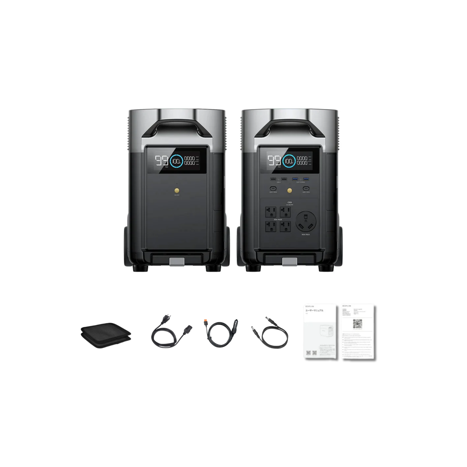 EcoFlow DELTA Pro Portable Power Station + 1 x DELTA Pro Smart Extra Battery Inclusions
