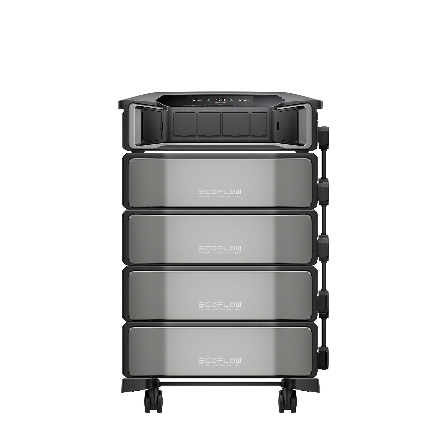 EcoFlow DELTA Pro Ultra Front View With Four Battery Packs And Closed Ports