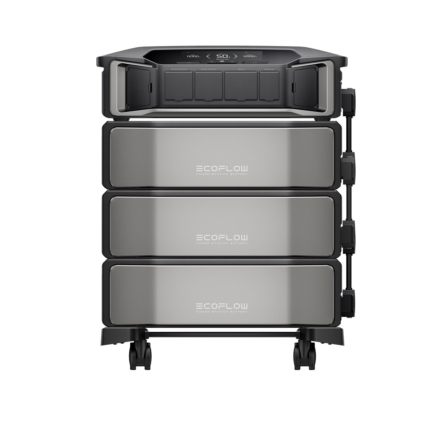 EcoFlow DELTA Pro Ultra Front View With Three Battery Packs
