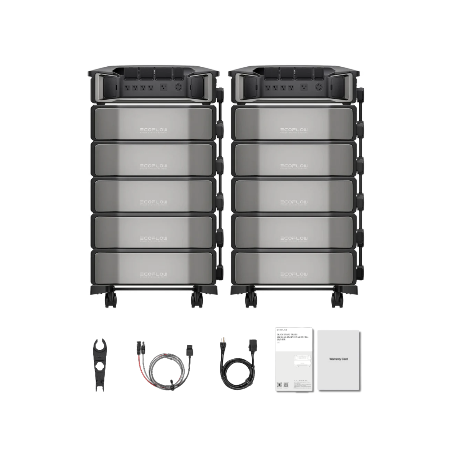 EcoFlow DELTA Pro Ultra Portable Power Station and Whole-Home Backup - 2 x Inverter + 5 x Battery + No Smart Home Panel Inclusions