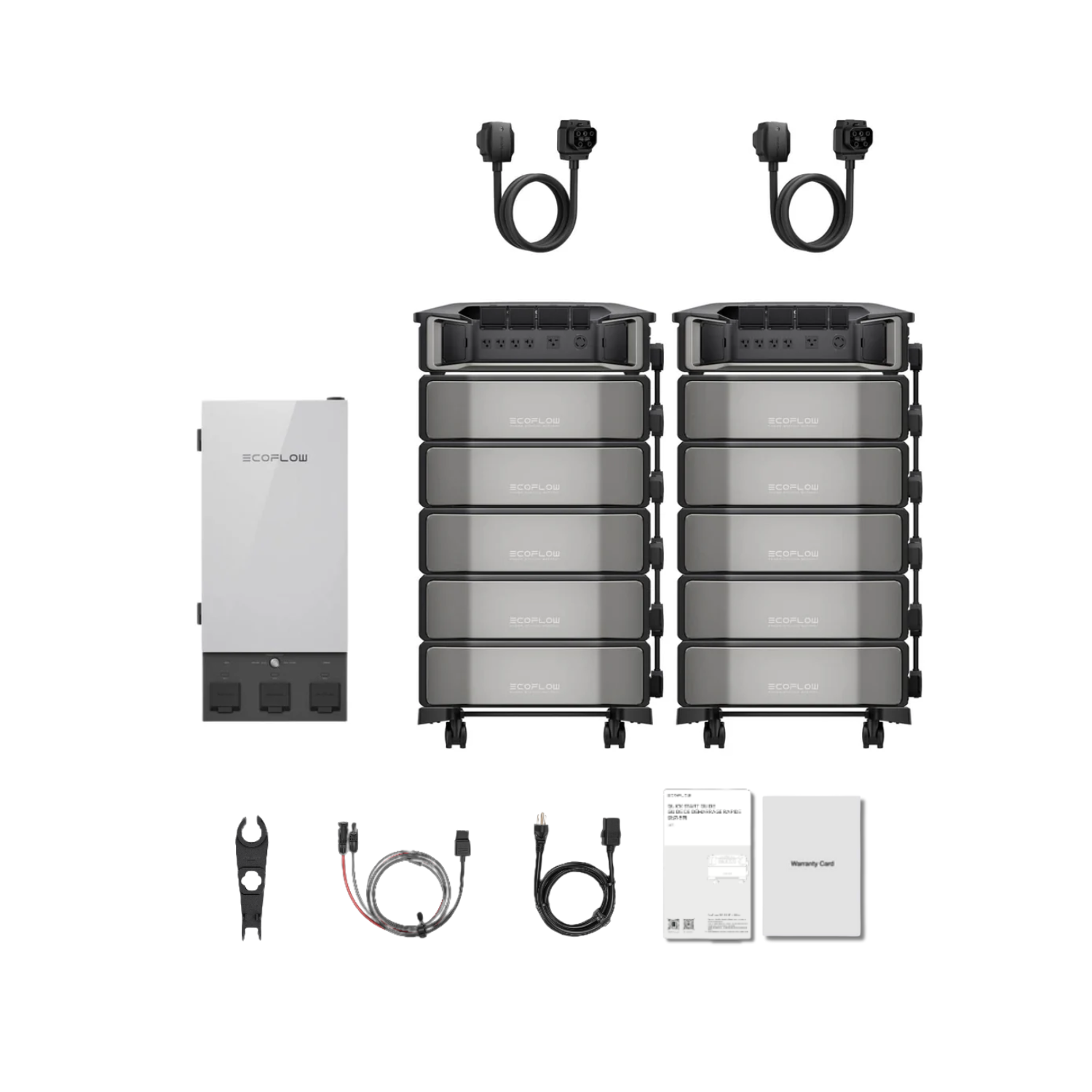 EcoFlow DELTA Pro Ultra Portable Power Station and Whole-Home Backup - 2 x Inverter + 5 x Battery + Smart Home Panel Inclusions