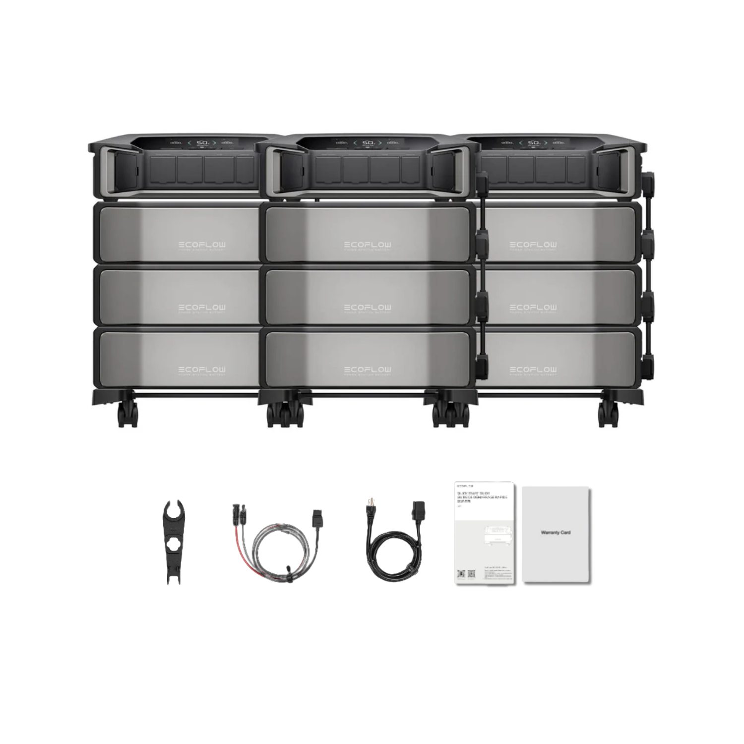 EcoFlow DELTA Pro Ultra Portable Power Station and Whole-Home Backup - 3 x Inverter + 3 x Battery + No Smart Home Panel Inclusions