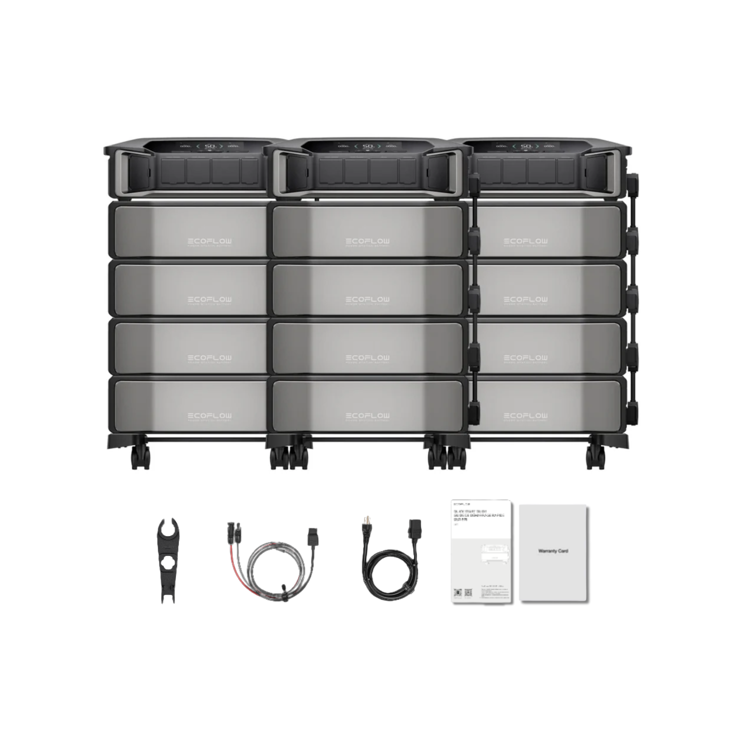 EcoFlow DELTA Pro Ultra Portable Power Station and Whole-Home Backup - 3 x Inverter + 4 x Battery + No Smart Home Panel Inclusions