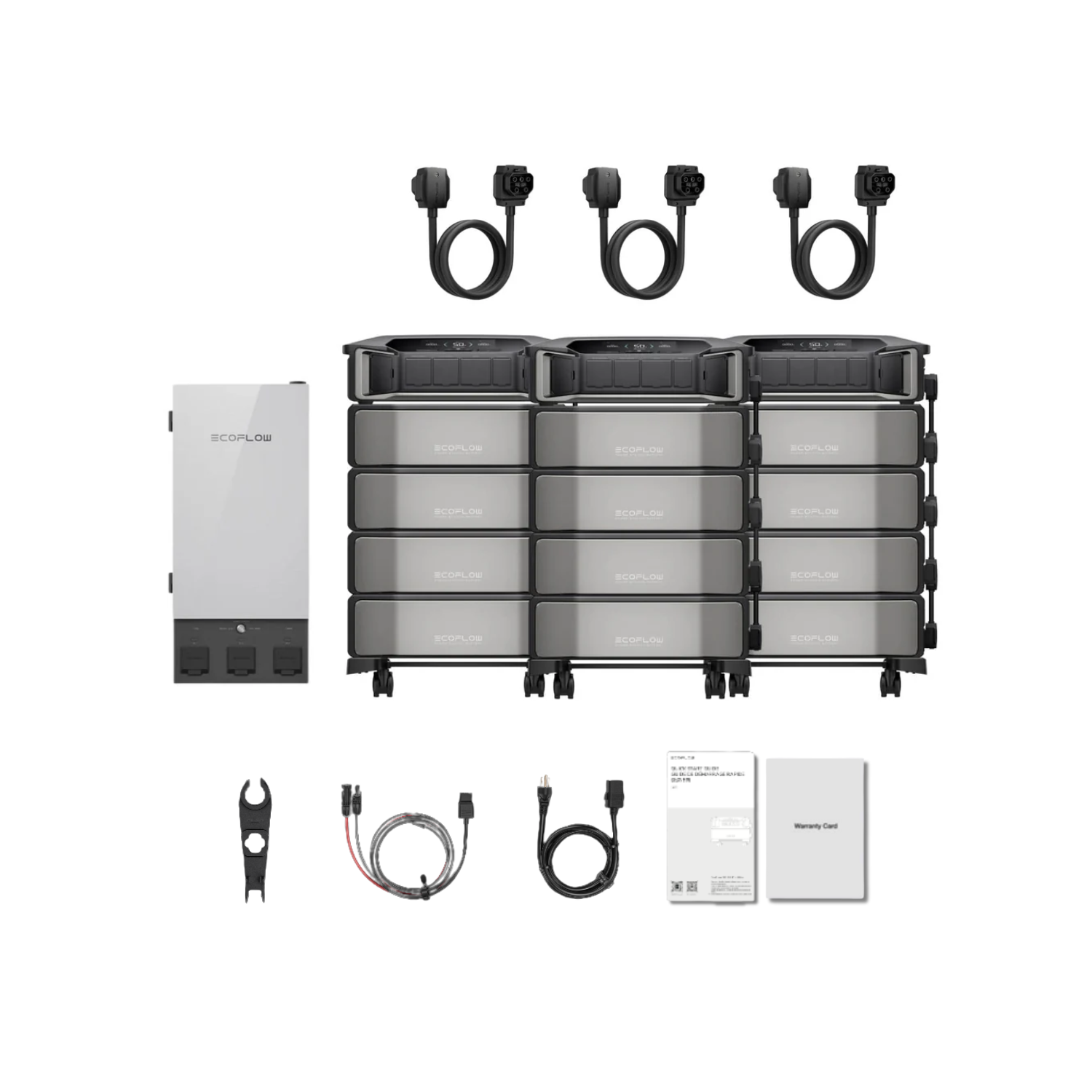 EcoFlow DELTA Pro Ultra Portable Power Station and Whole-Home Backup - 3 x Inverter + 4 x Battery + Smart Home Panel Inclusions
