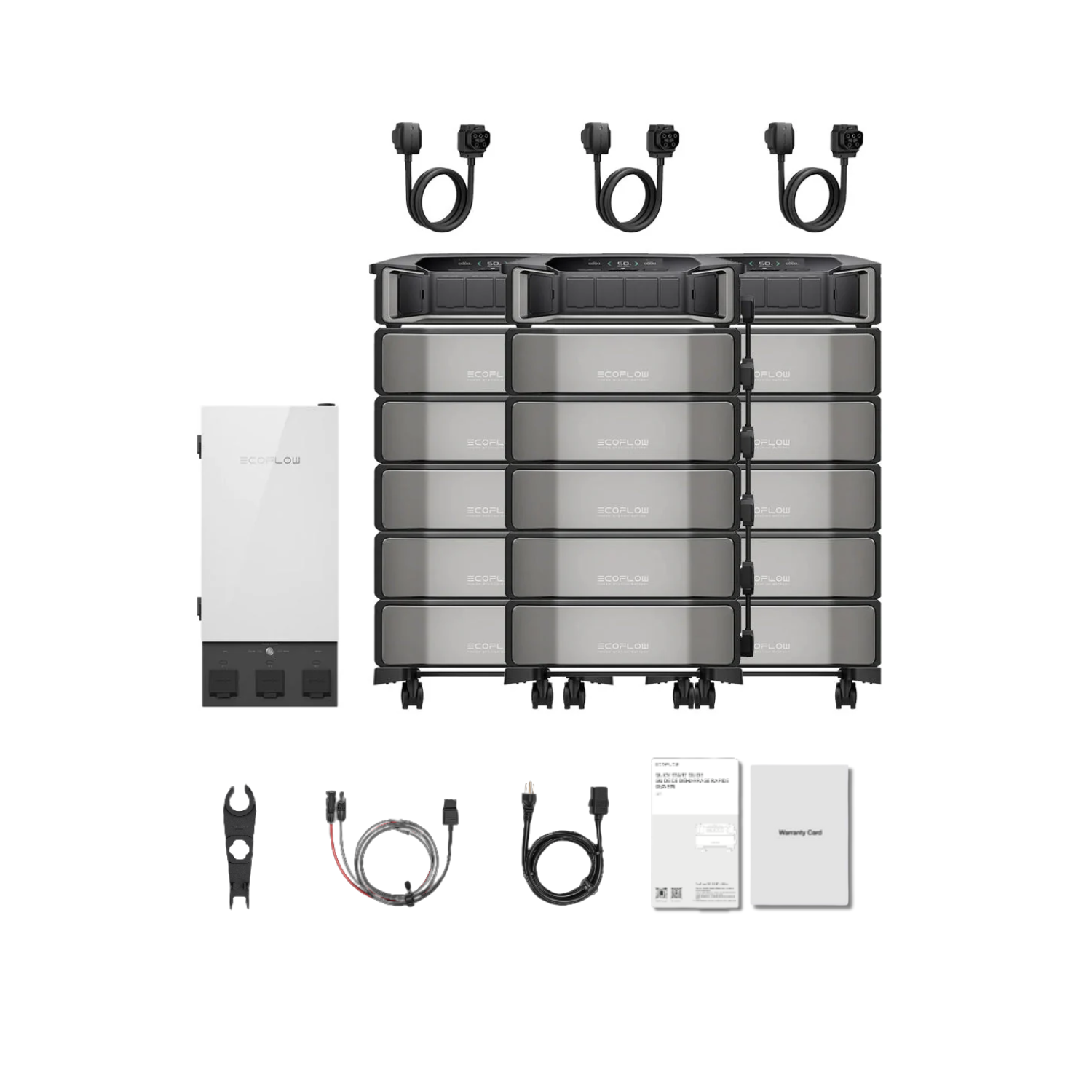 EcoFlow DELTA Pro Ultra Portable Power Station and Whole-Home Backup - 3 x Inverter + 5 x Battery + Smart Home Panel Inclusions