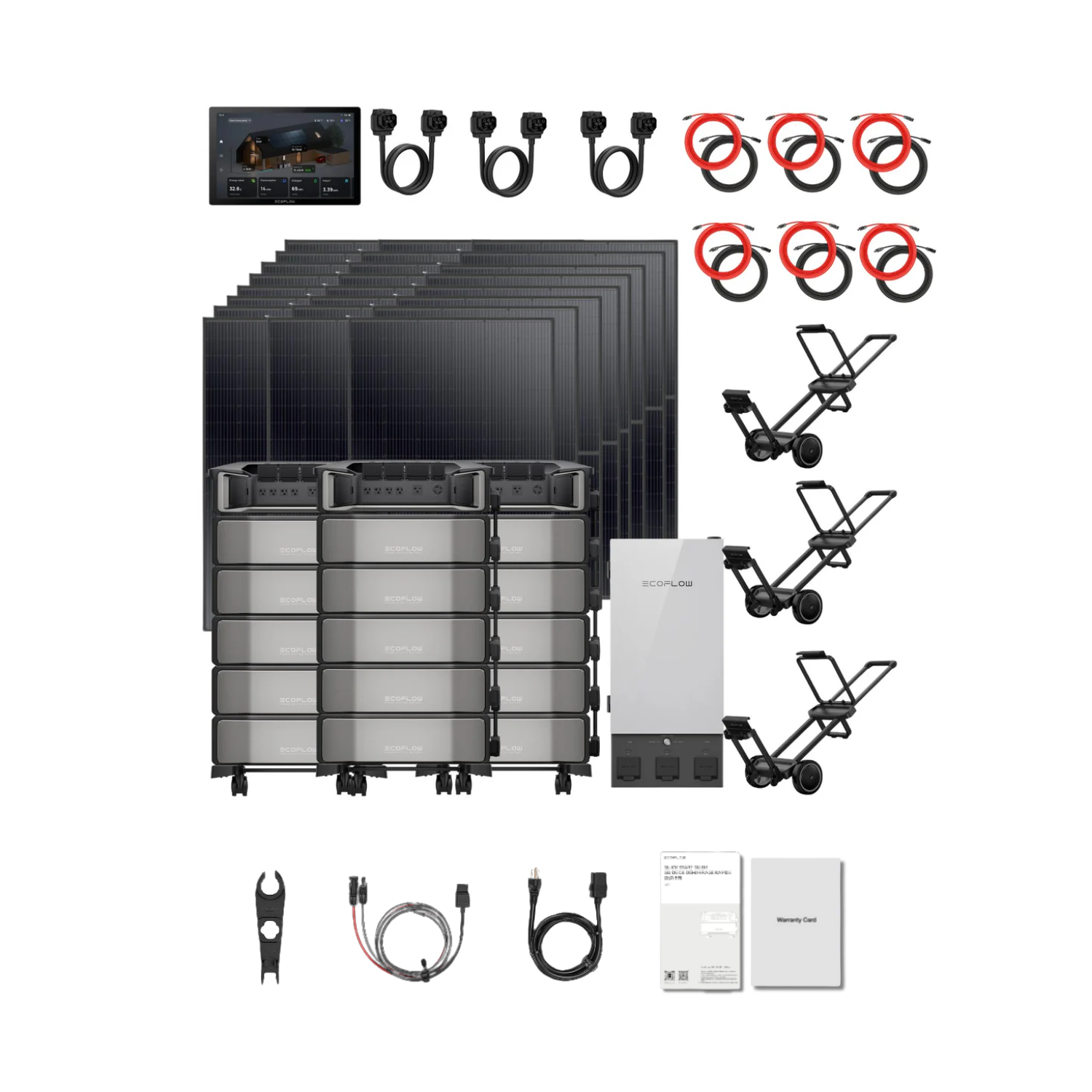 EcoFlow DELTA Pro Ultra Smart Home Deluxe Solar Kit - Deluxe Kit: 91.5 kWh | 12800W Solar