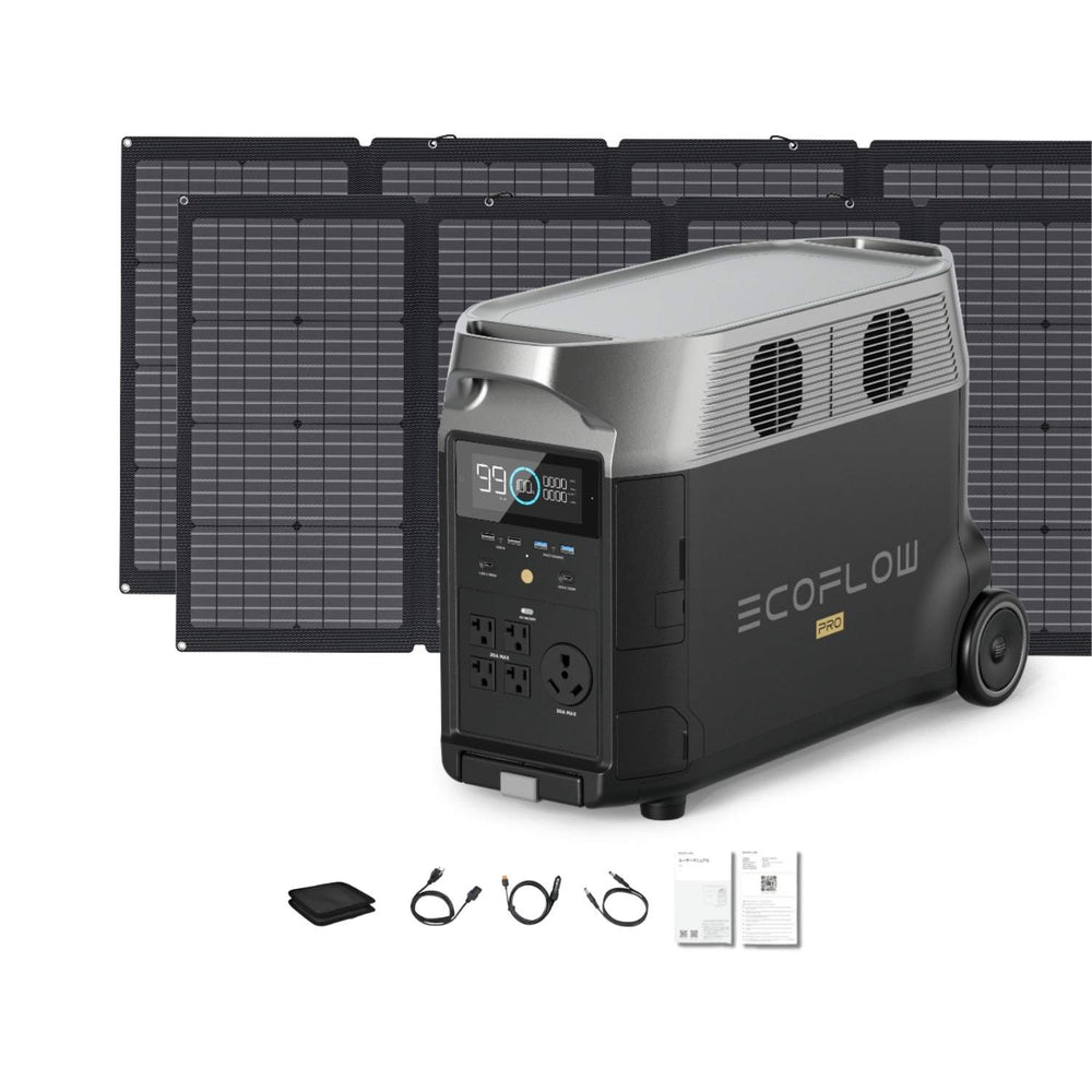 EcoFlow DELTA Pro With Two 220 Watt Solar Panels
