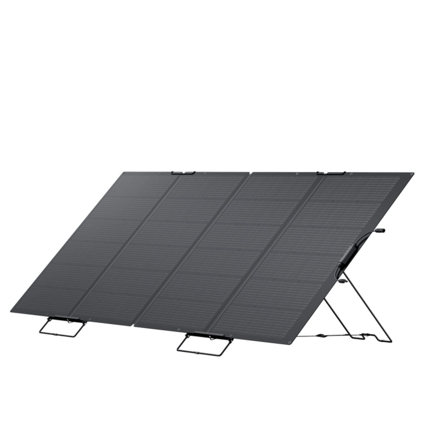 EcoFlow Solar Panel Foldable Bracket Right Side View with Panel