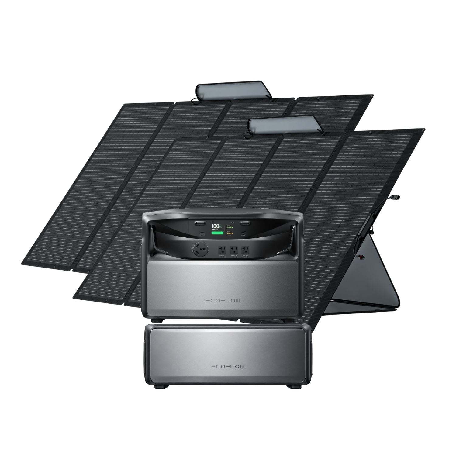 EcoFlow TITAN 5000 Whole-Home Battery Backup with one battery with two EcoFlow 400W Portable Solar Panels | 800W
